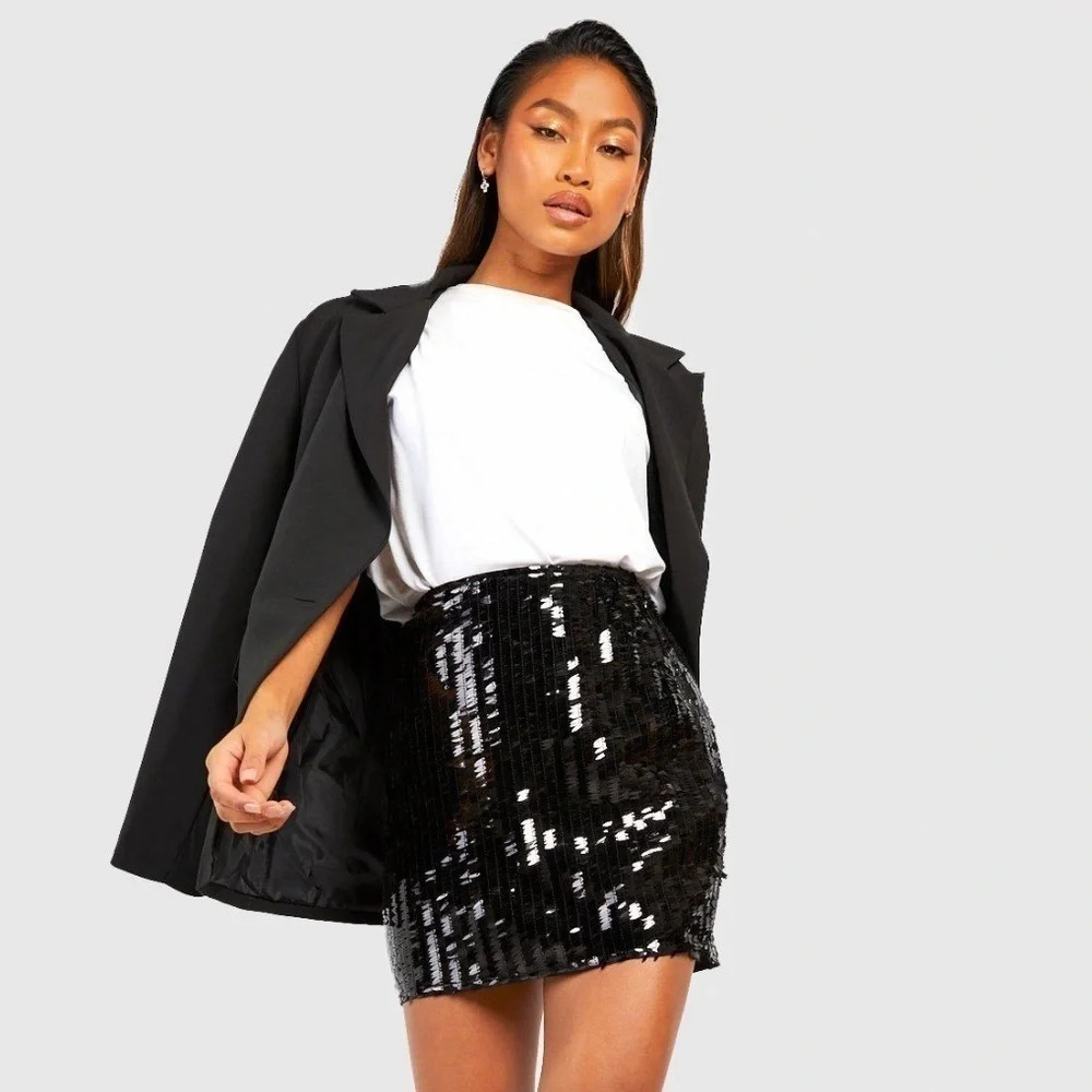 Boohoo x Kourtney Kardashian Sequin Skirt